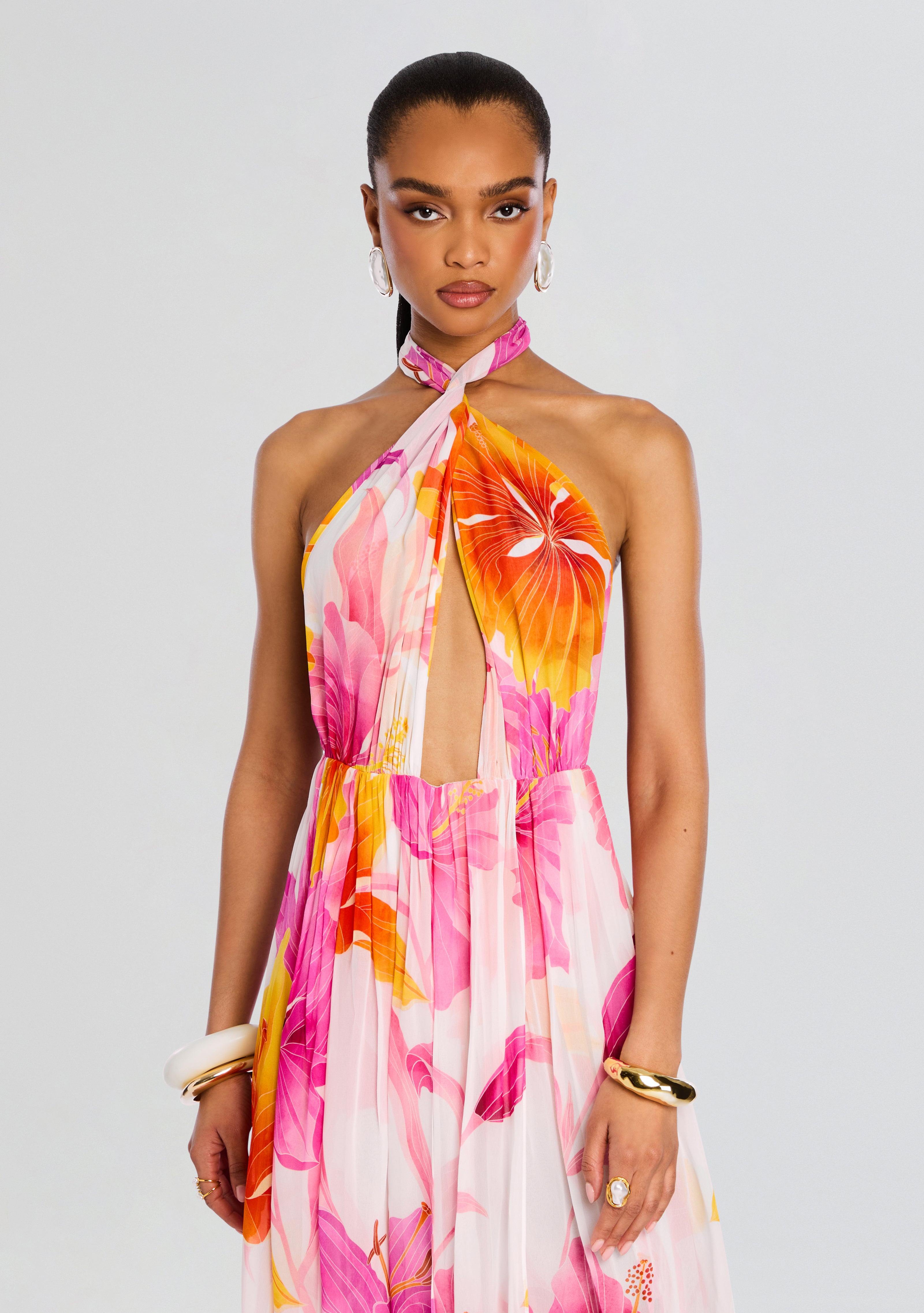 Ina Silk Chiffon Dress – Retrofete Ina Silk Chiffon Dress – Retrofete