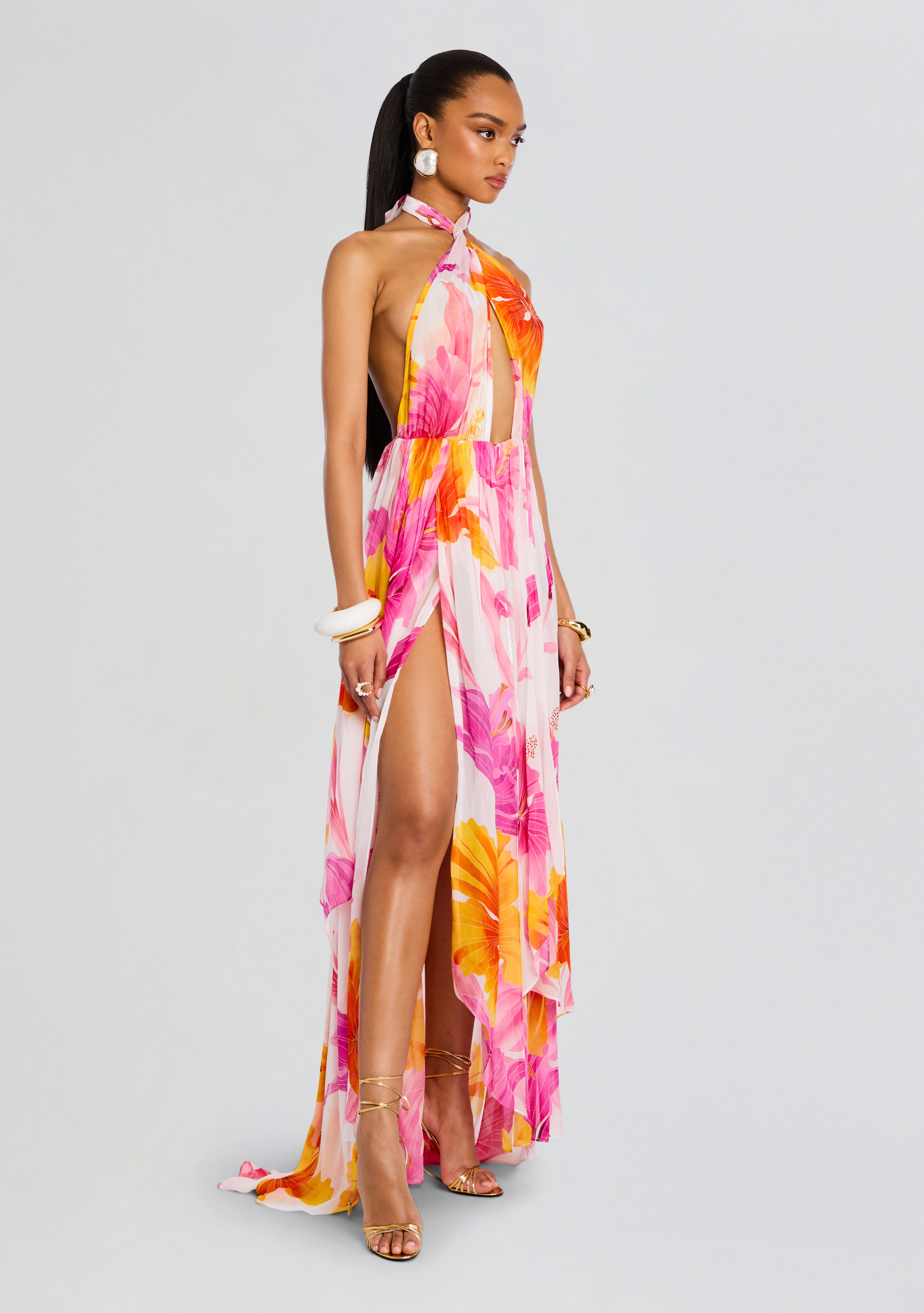 Ina Silk Chiffon Dress – Retrofete Ina Silk Chiffon Dress – Retrofete