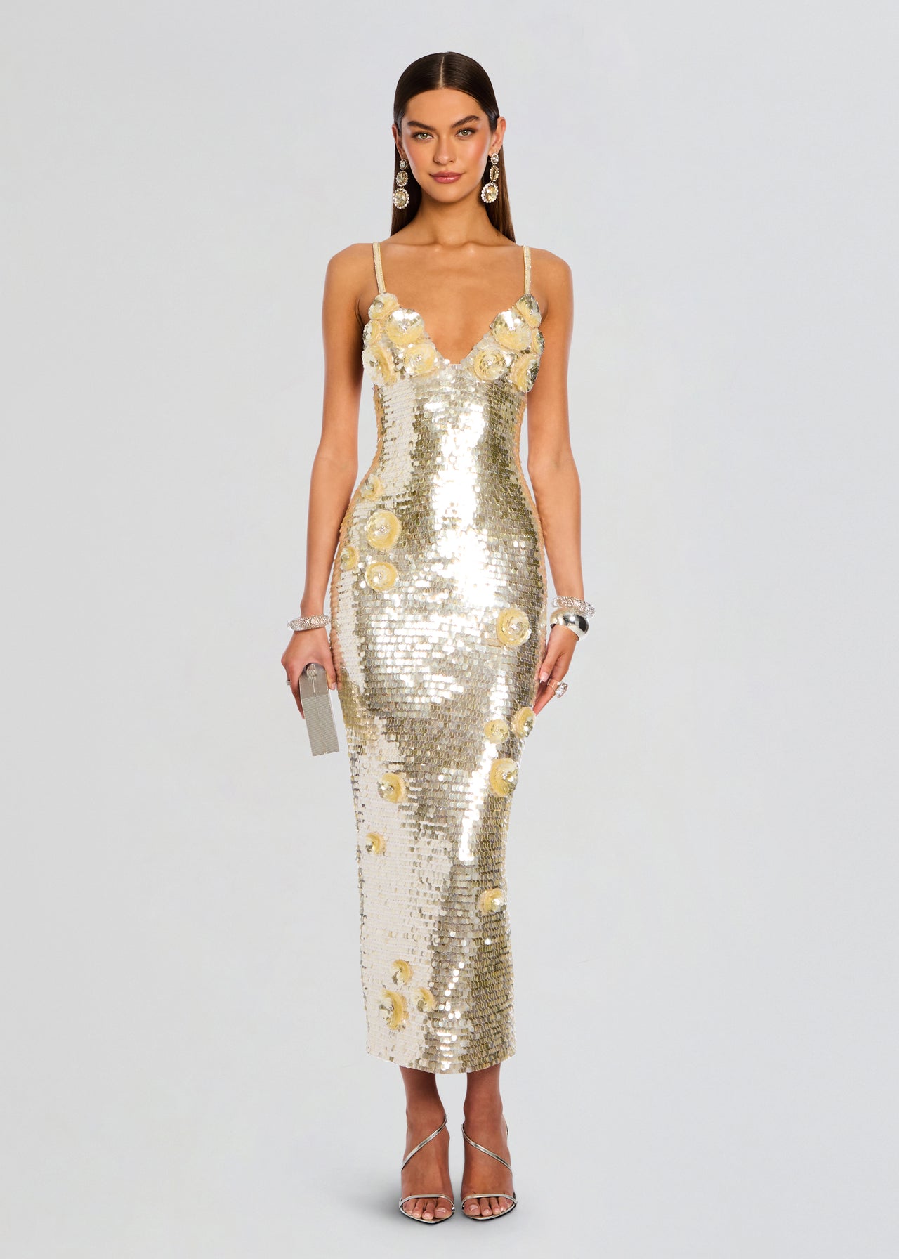 retroféte Women's Ines Sequin Dress - White retroféte Women's Ines Sequin Dress - White