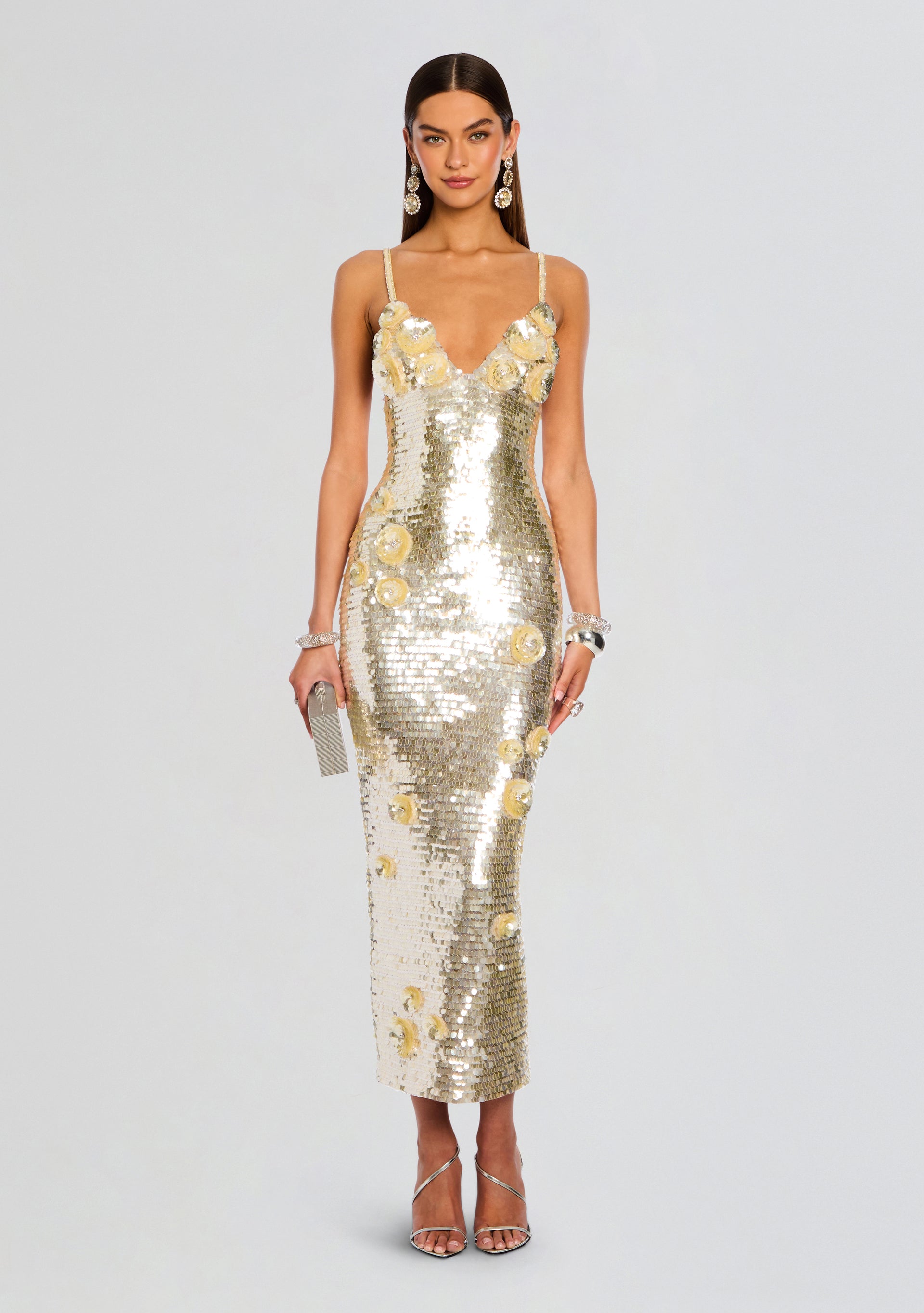 retroféte Women's Ines Sequin Dress - White