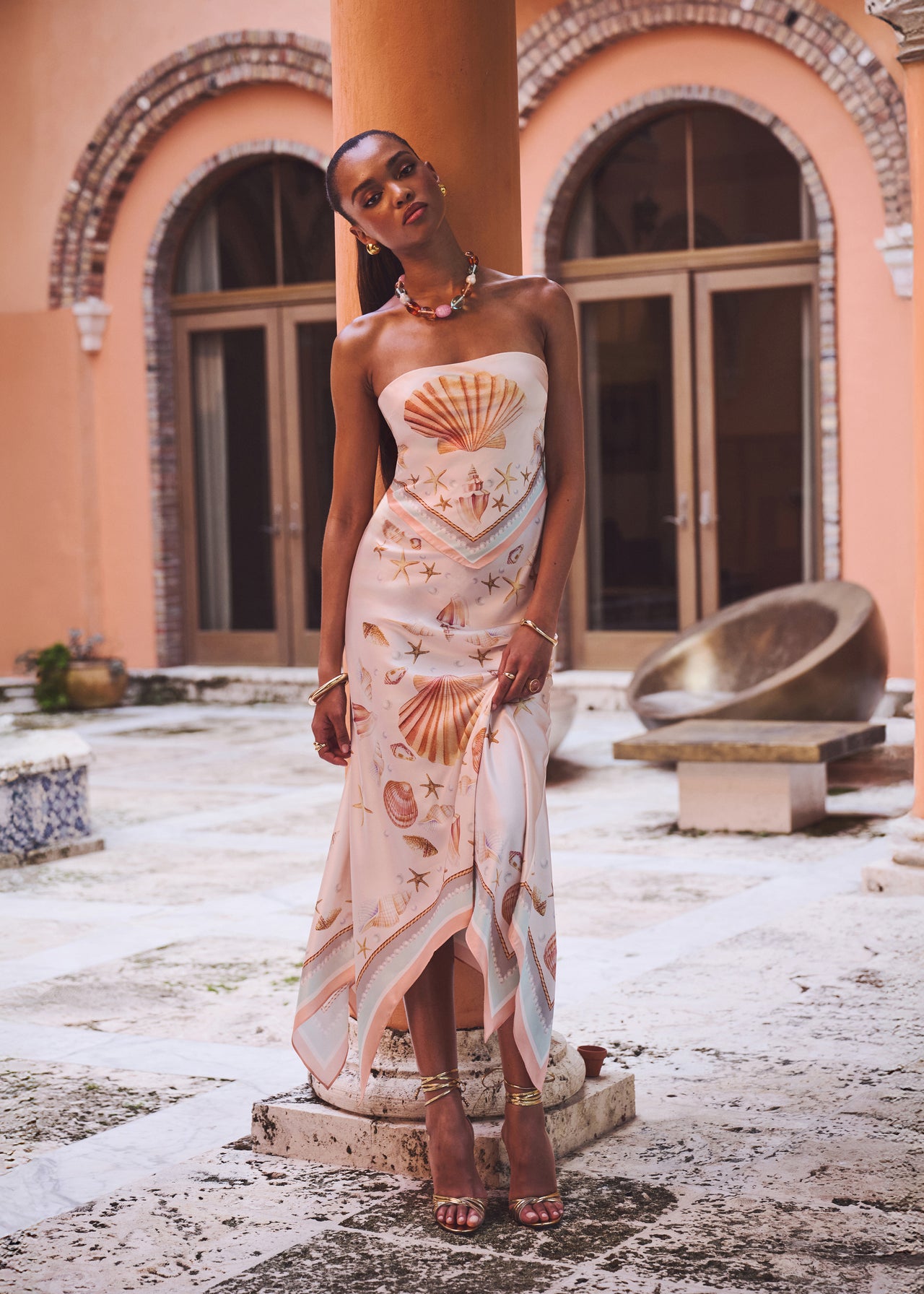 printed silk dress style LILYSILK Silk Midi Dress - Summer Visions 100 Silk