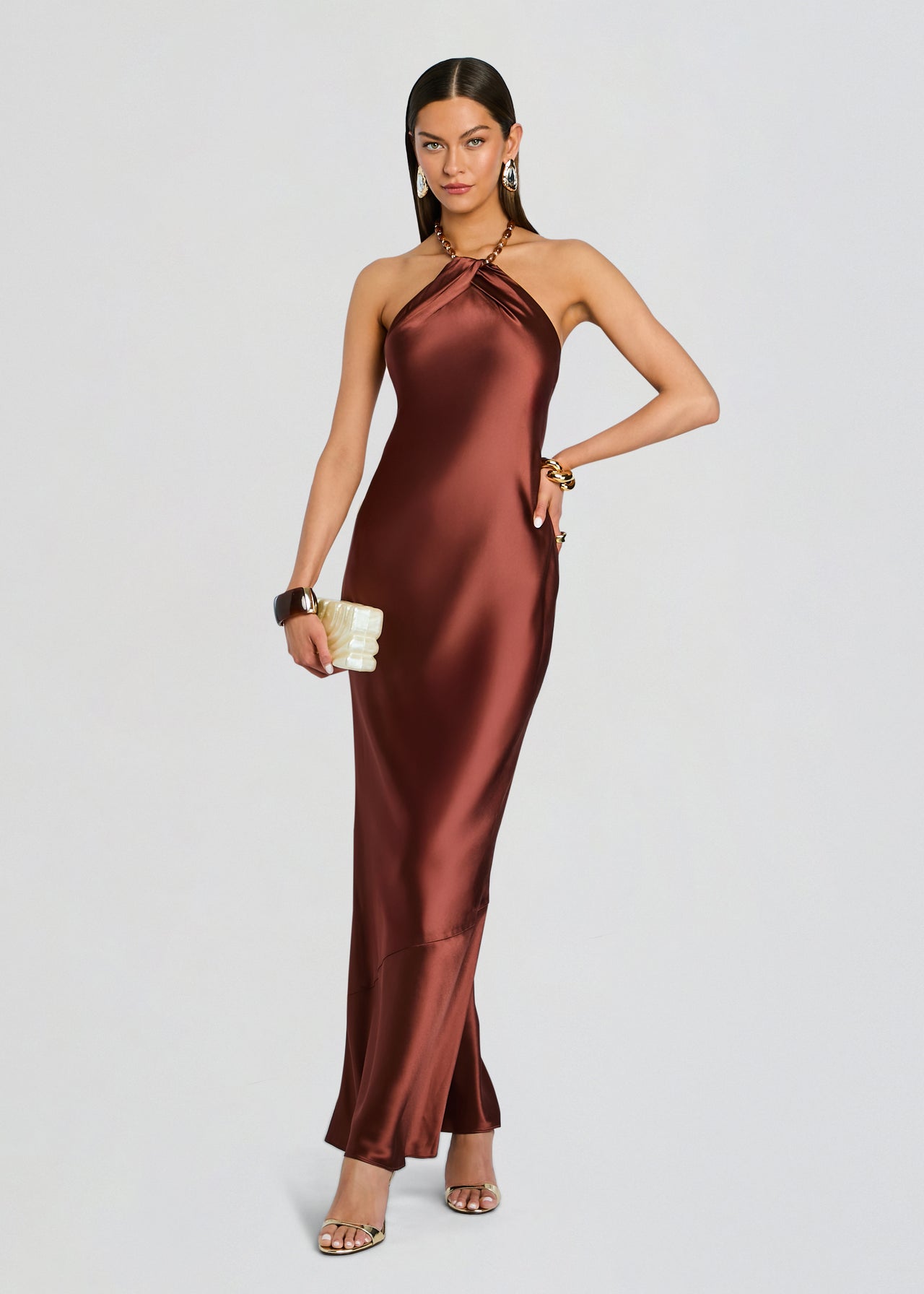 Retrofete Anat Dress in Chocolate
