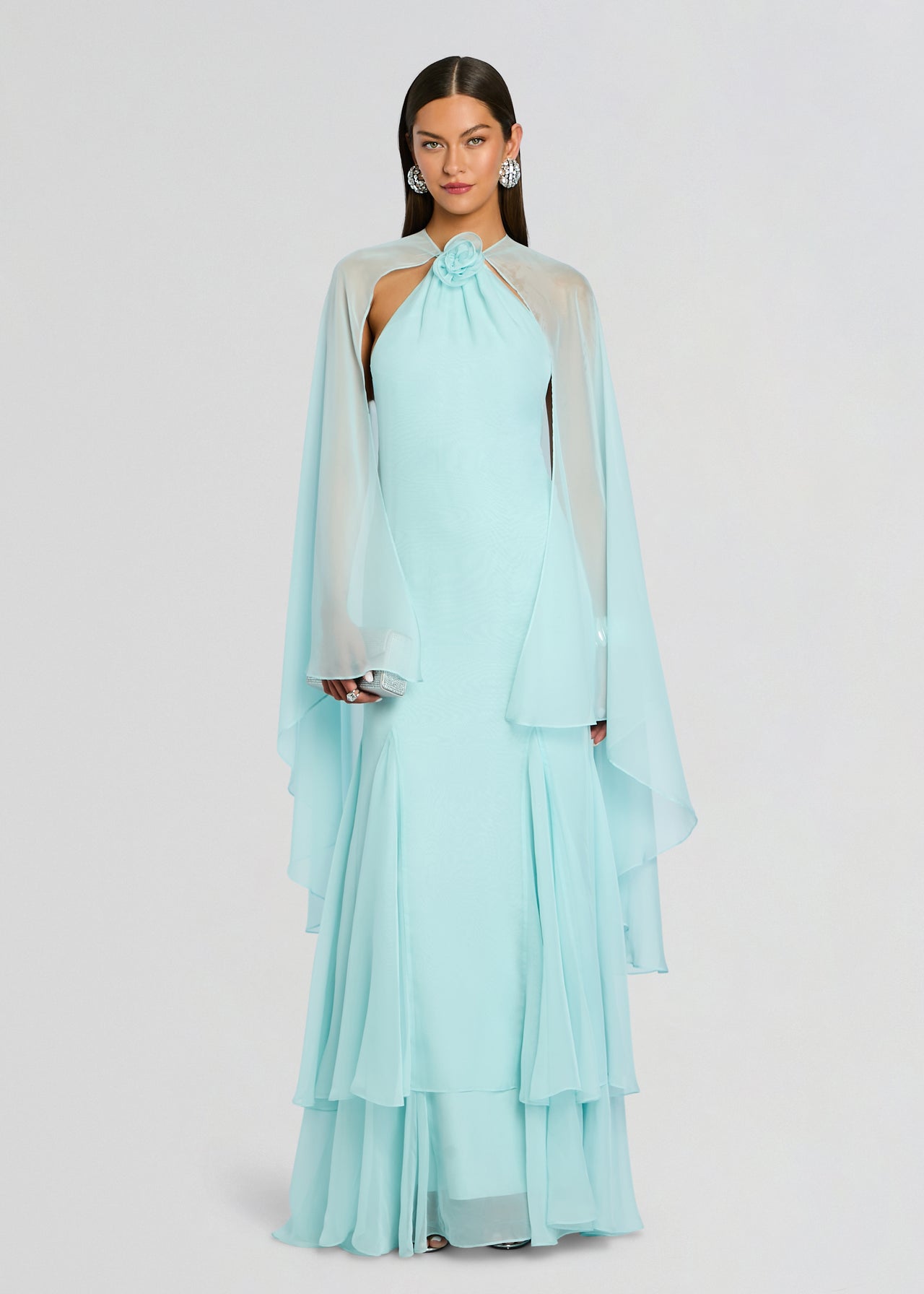 retroféte Women's Lirael Chiffon Dress - Blue