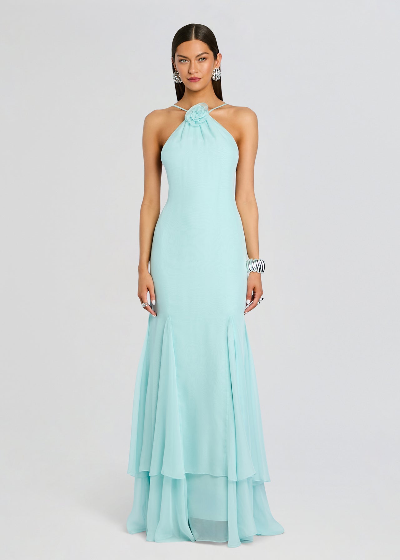 white christmas dresses Arlet Chiffon Dress