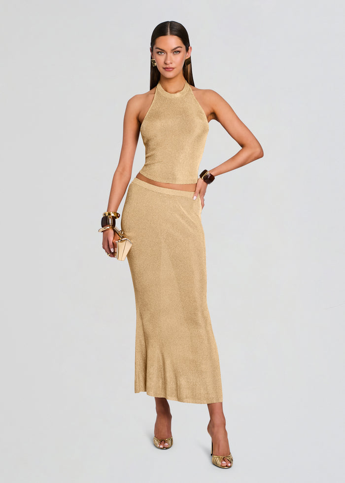 Harmony Metallic Knit Skirt media 2 of 5