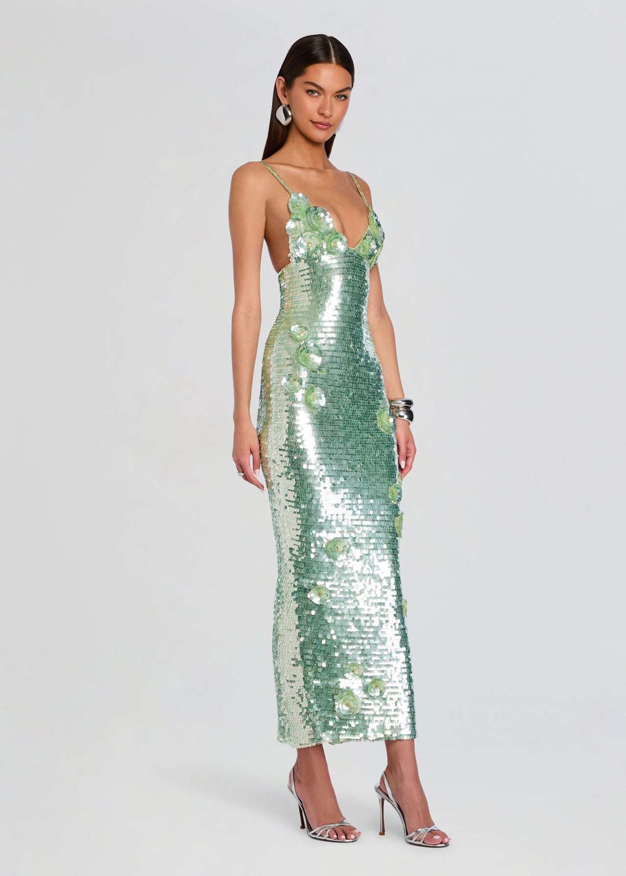 retrofte Women's Ines Sequin Dress - Green - Maxi dresses retrofte Women's Ines Sequin Dress - Green - Maxi dresses