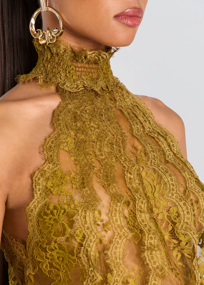 Emerald Lace Dress media 2 of 6