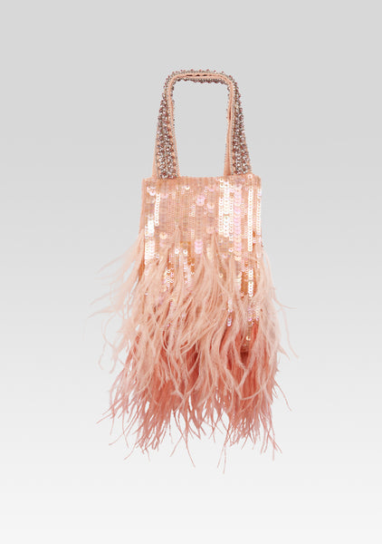 Avery Sequin Feather Bag – Retrofete