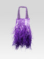 Avery Sequin Feather Bag