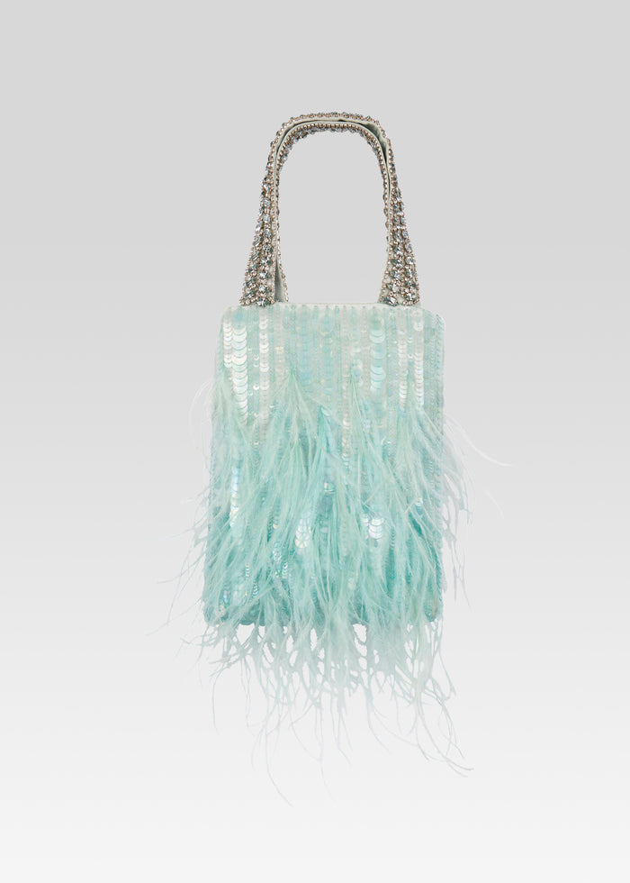 Avery Sequin Feather Bag - Retrofete