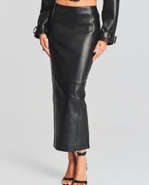 Liza Leather Skirt