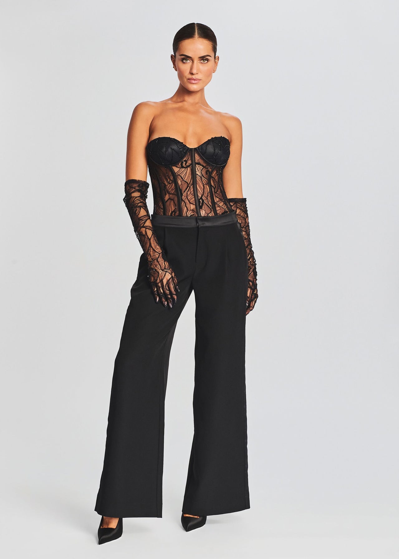 Hailey Embellished Lace Top