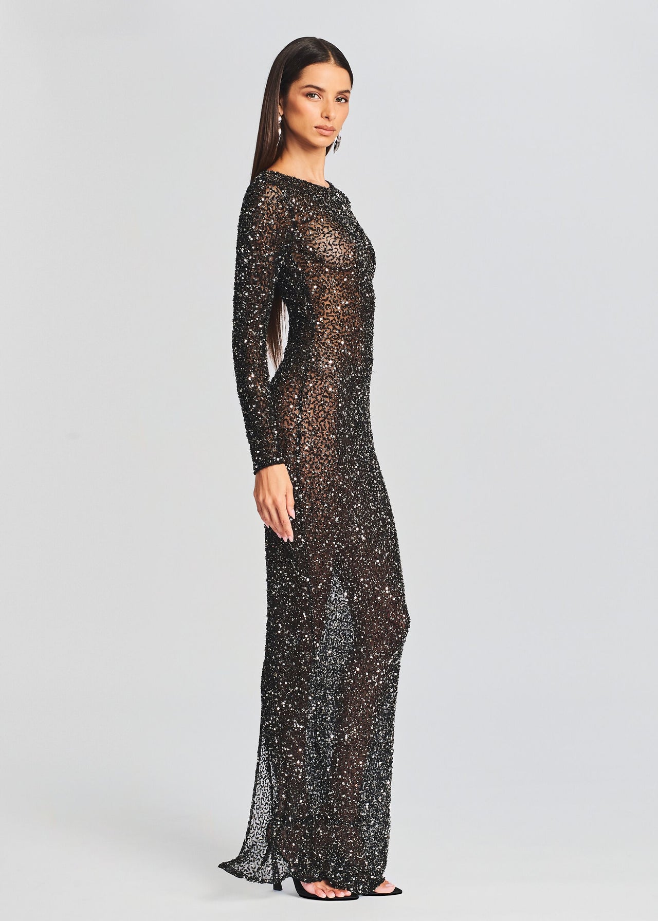 retrofete black sequin dress retrofete Elsi Sequin Dress in Black