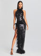 Vixen Sequin Feather Dress