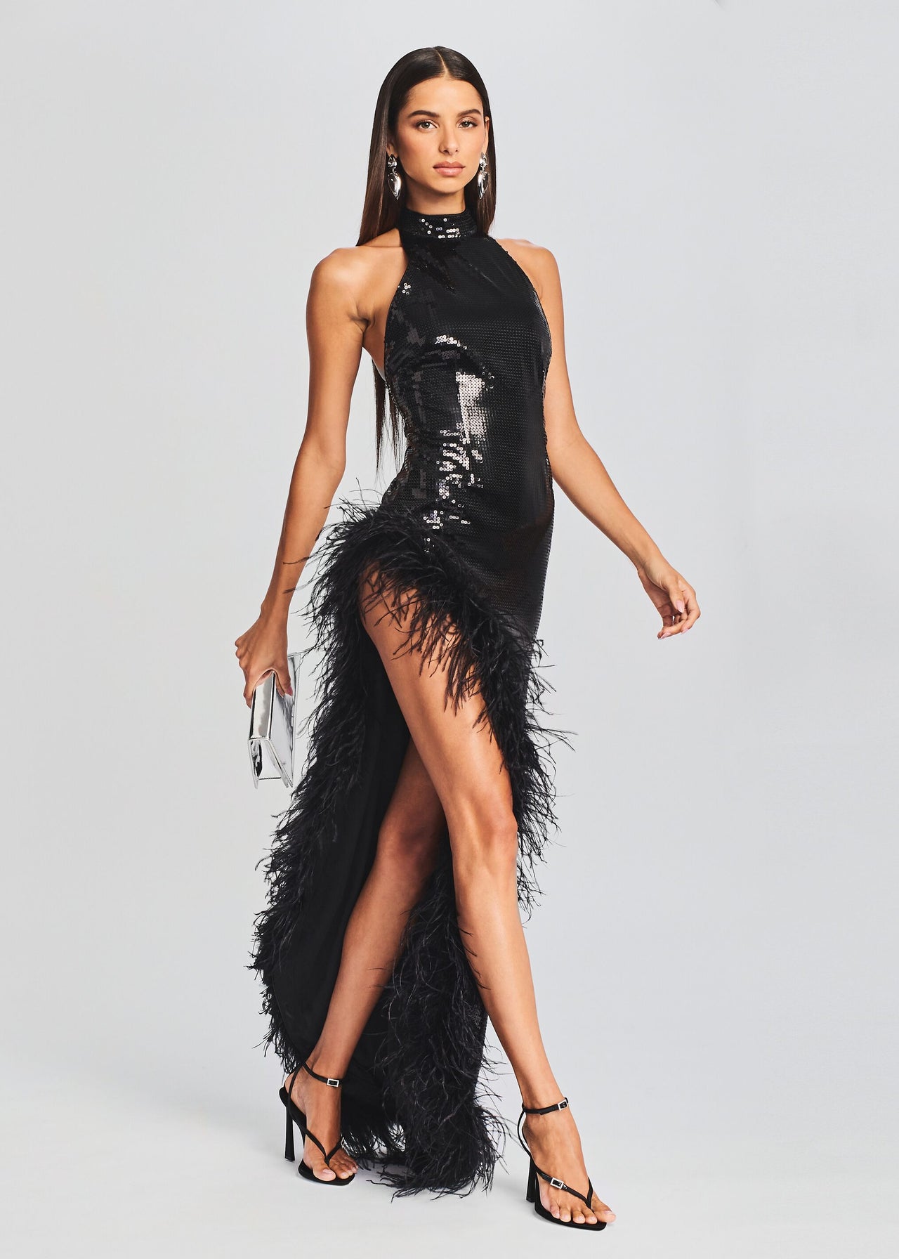 new years eve dress with feathers Glam Feathered Dream