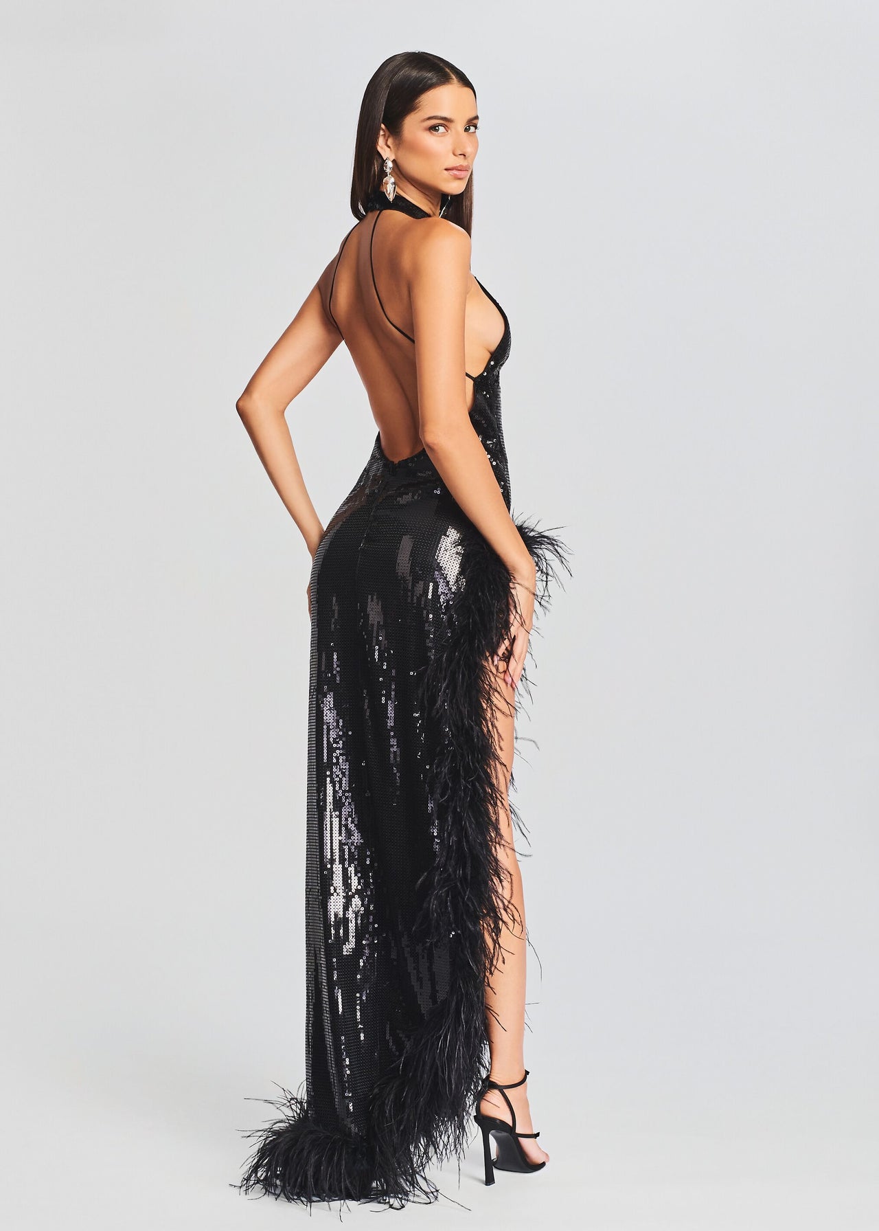 Vixen Sequin Feather Dress Retrofete Vixen Sequin Feather Dress Retrofete