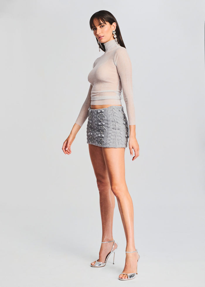 Brooke Embellished Knit Skirt