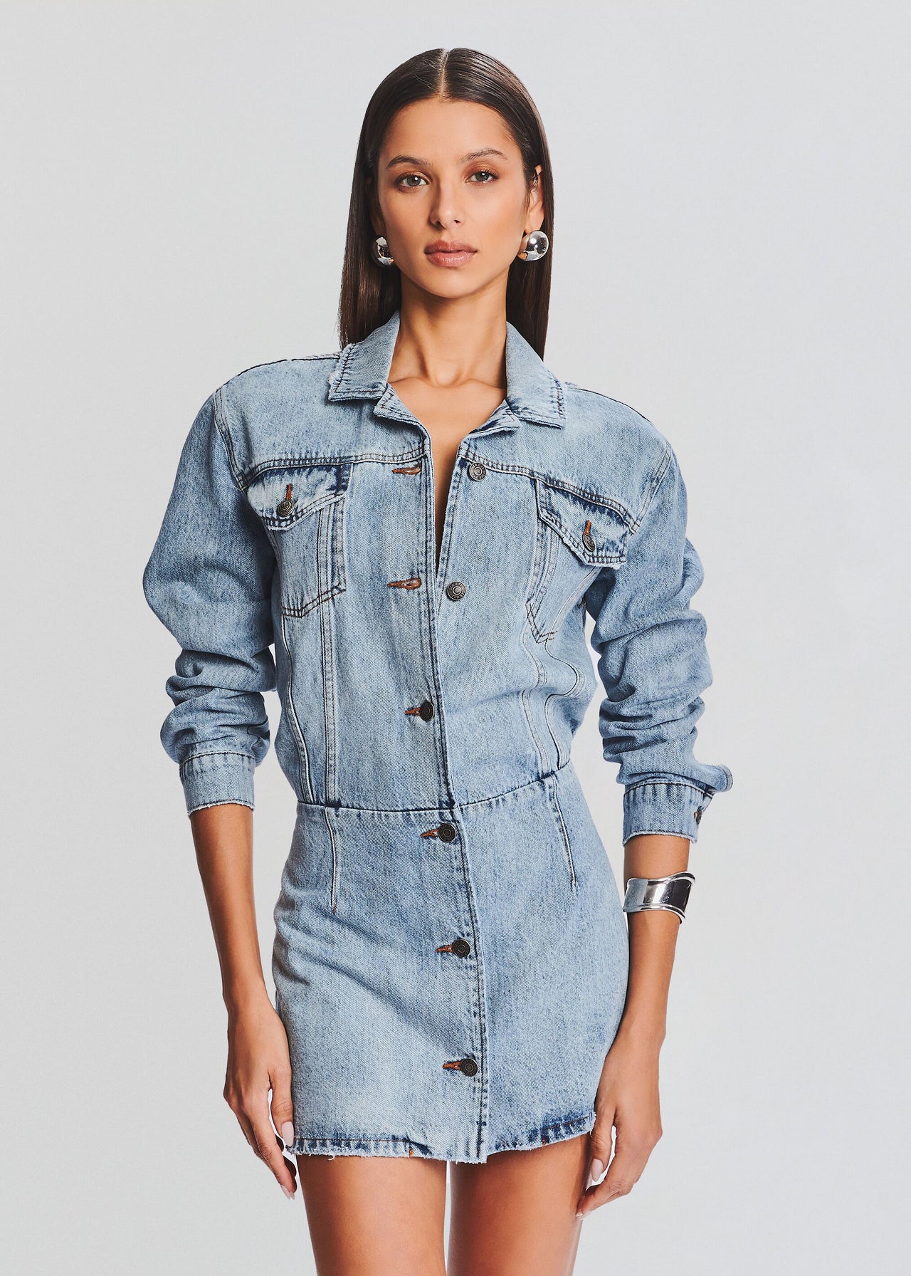laura denim dress Laura Denim Maxi Dress (Light Blue) | Love Cherish