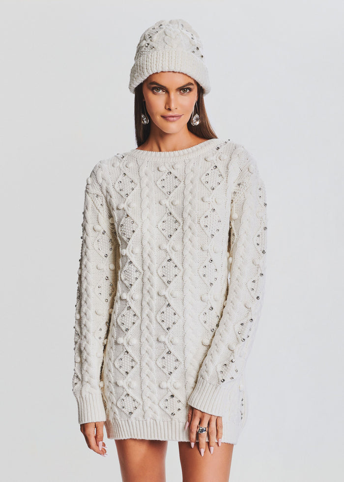 Maple Embellished Sweater Dress