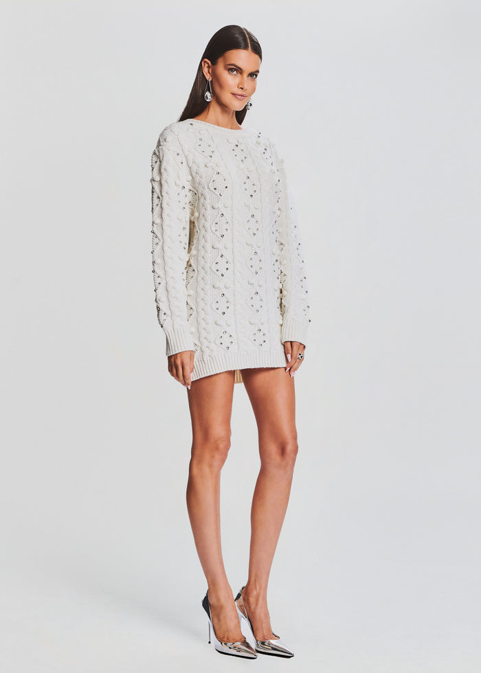 Maple Embellished Sweater Dress