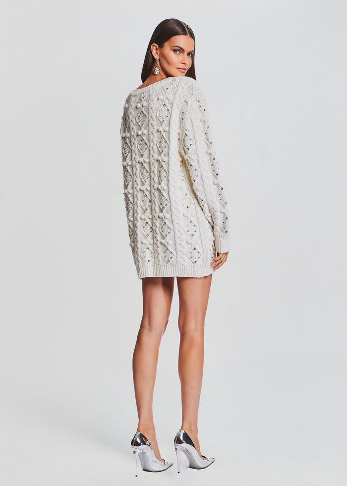 Maple Embellished Sweater Dress