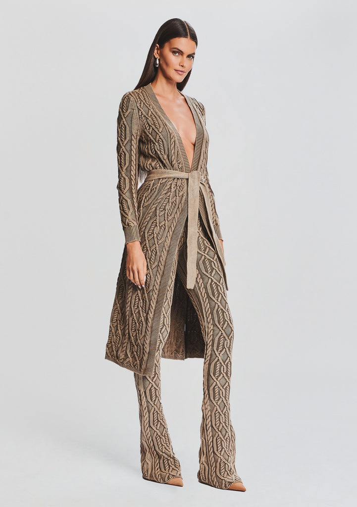 Adaline Cardigan Cover-Up Black/White - L'AGENCE