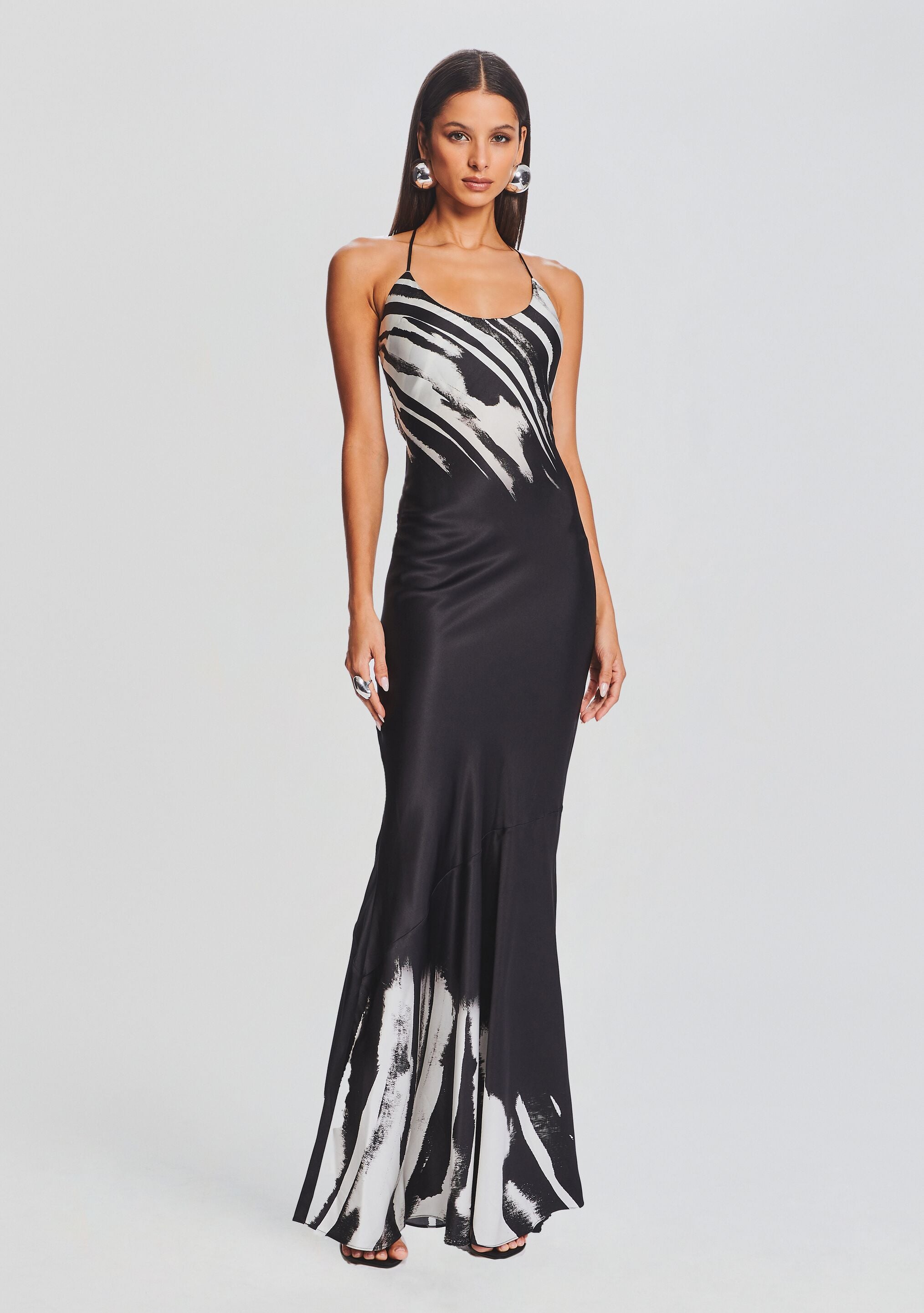 Zebra satin outlet dress