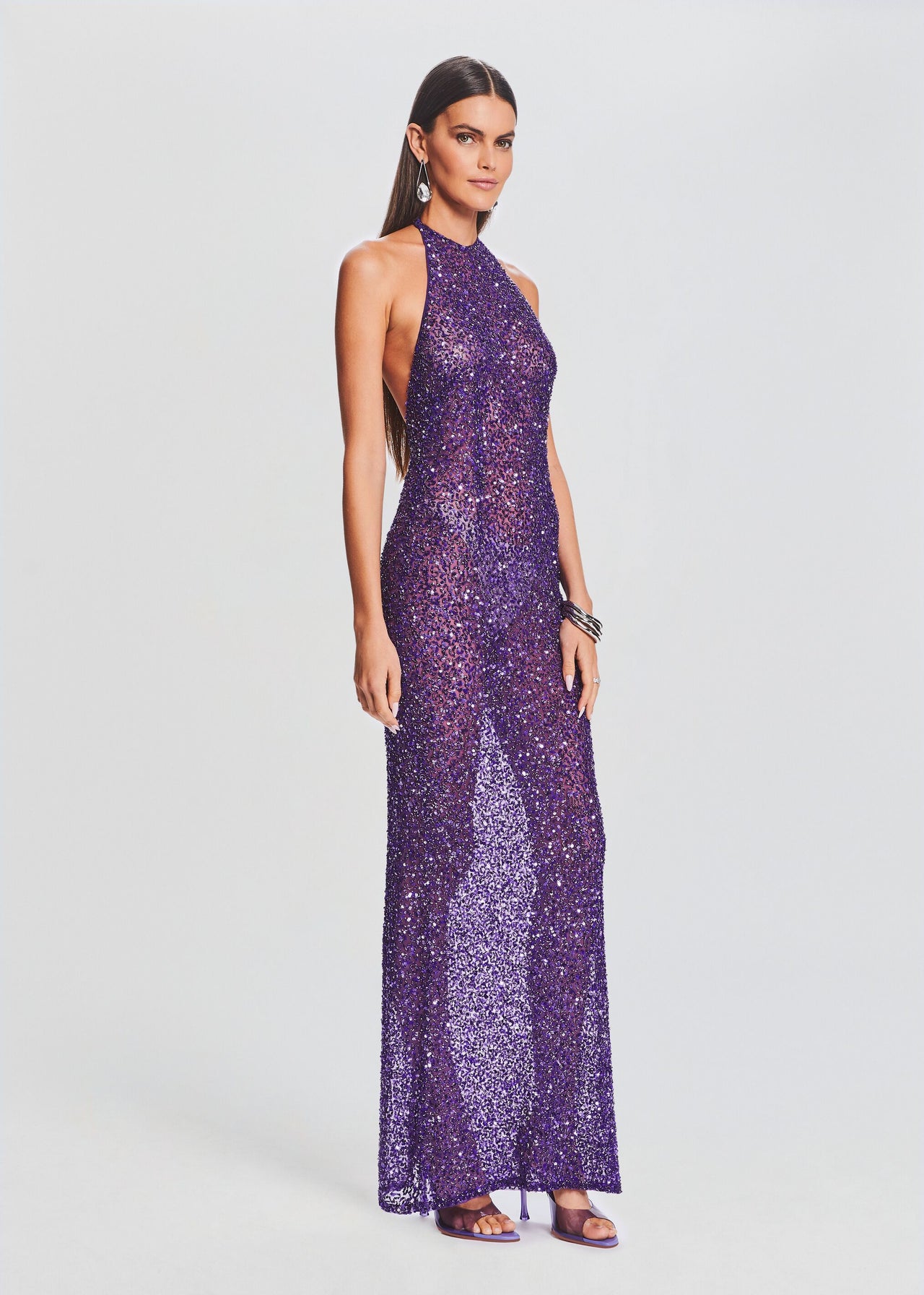 retrofete purple sequin dress Clarisse Sequin Dress Retrofete