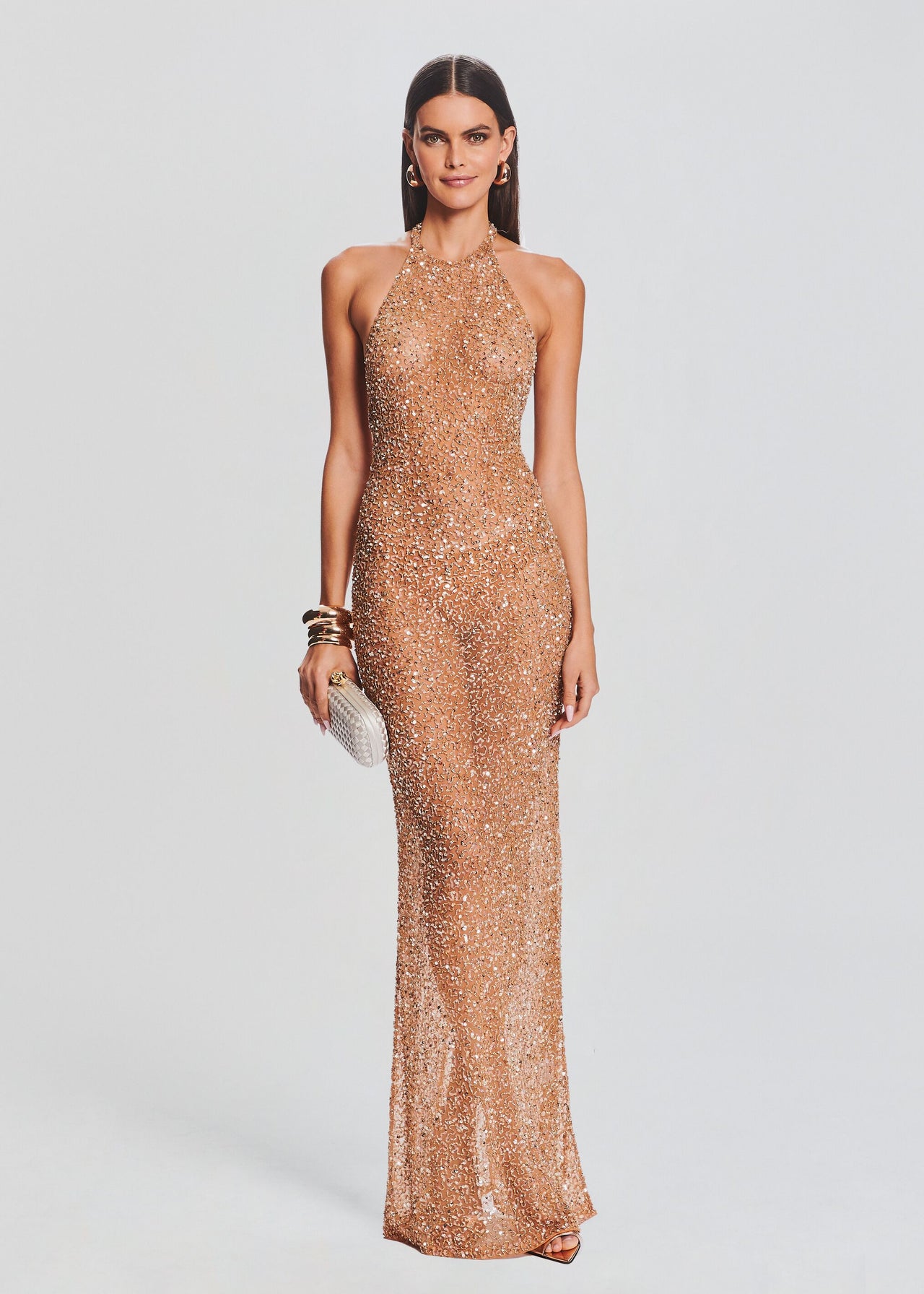 Prettylittlething Dresses | Sequin Dress | Color: Cream/Gold | Size: Xs | Shaniaciearra's Closet