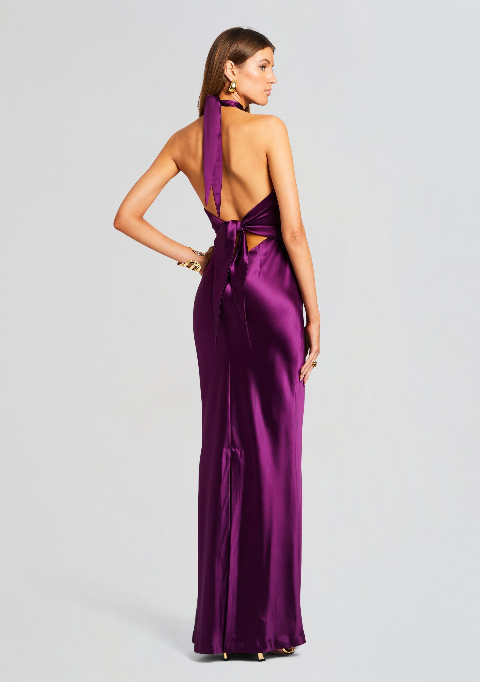 Long Eggplant Formal Dresses