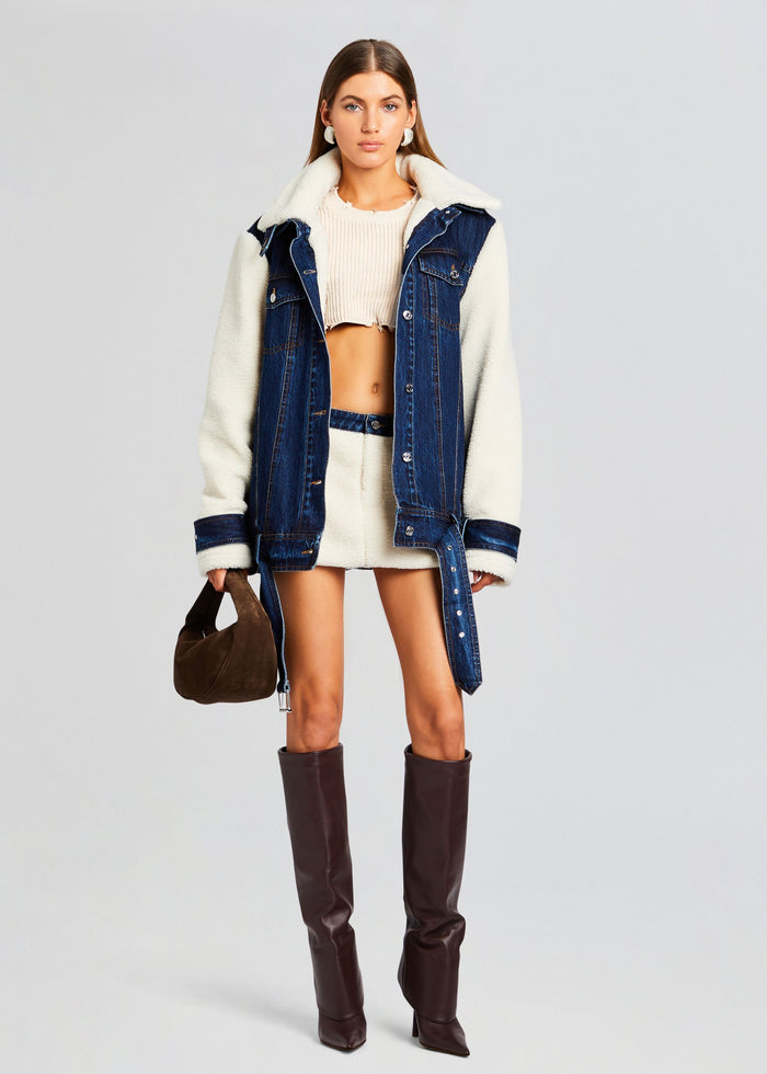 Karissa Teddy Denim Skirt