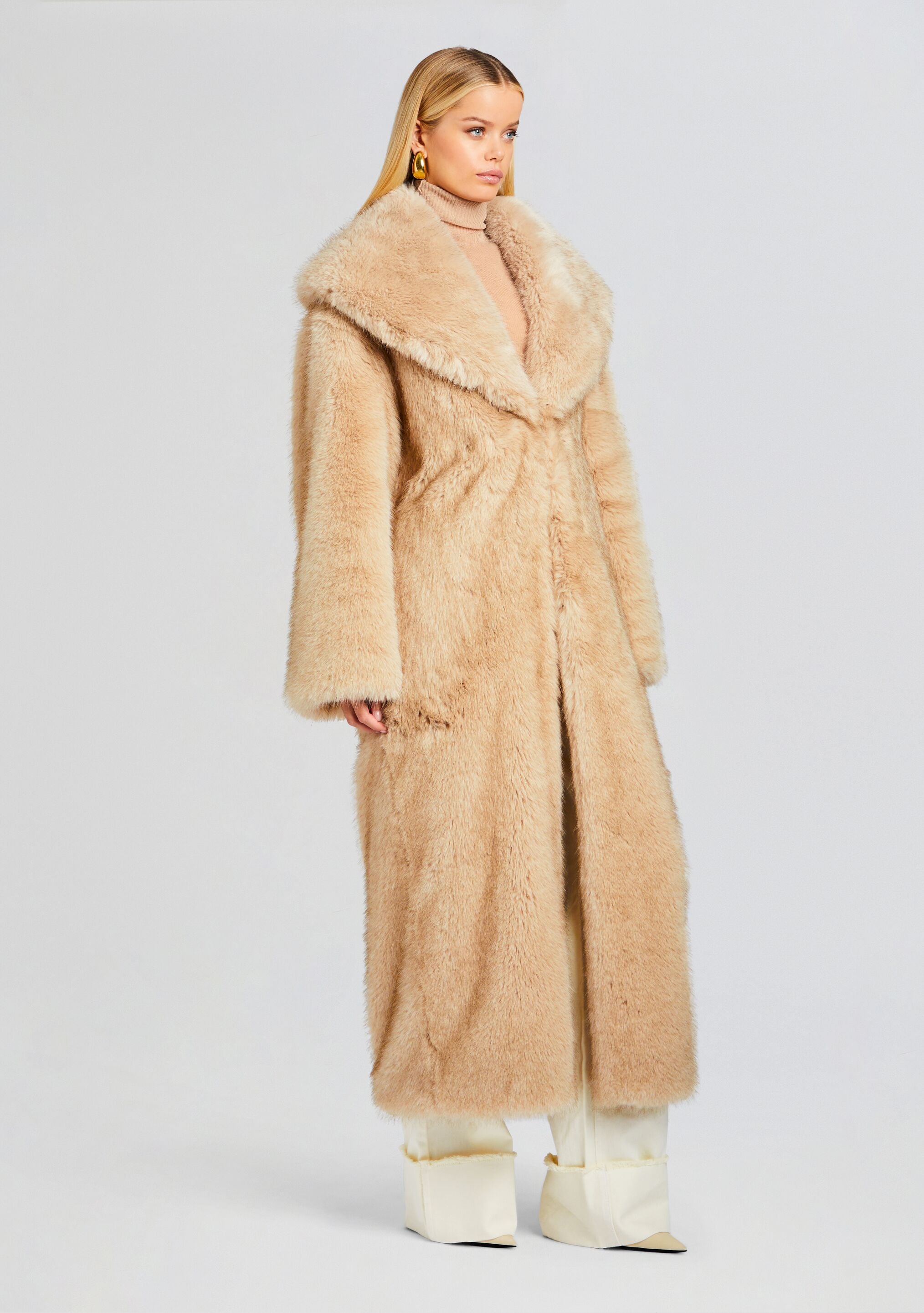 Evine faux fur coats sale