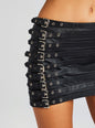 Ivory Leather Skirt