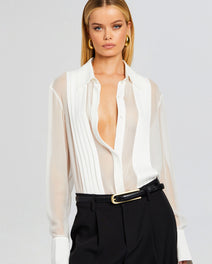 Meghan Panelled Silk Blouse