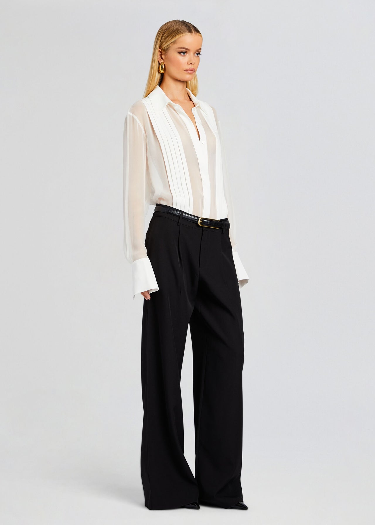 Meghan Panelled Silk Blouse – Retrofete