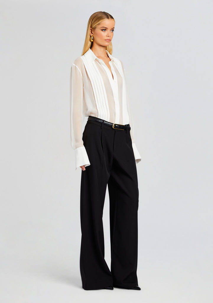 Meghan Panelled Silk Blouse – Retrofete