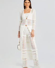 Alaia Knit Crochet Cardigan