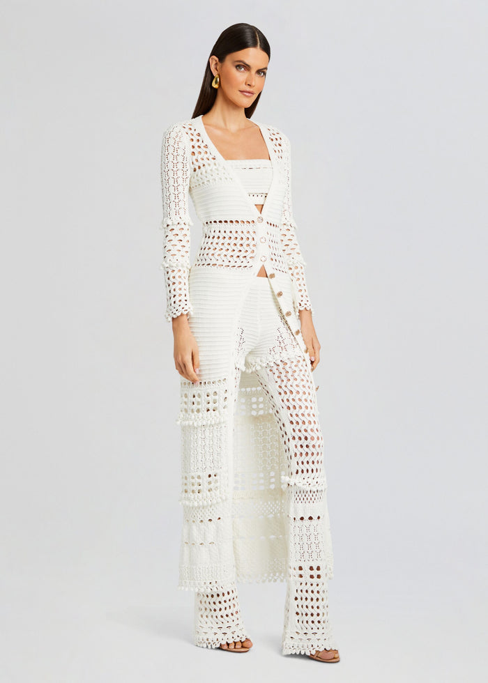 Alaia Knit Crochet Cardigan