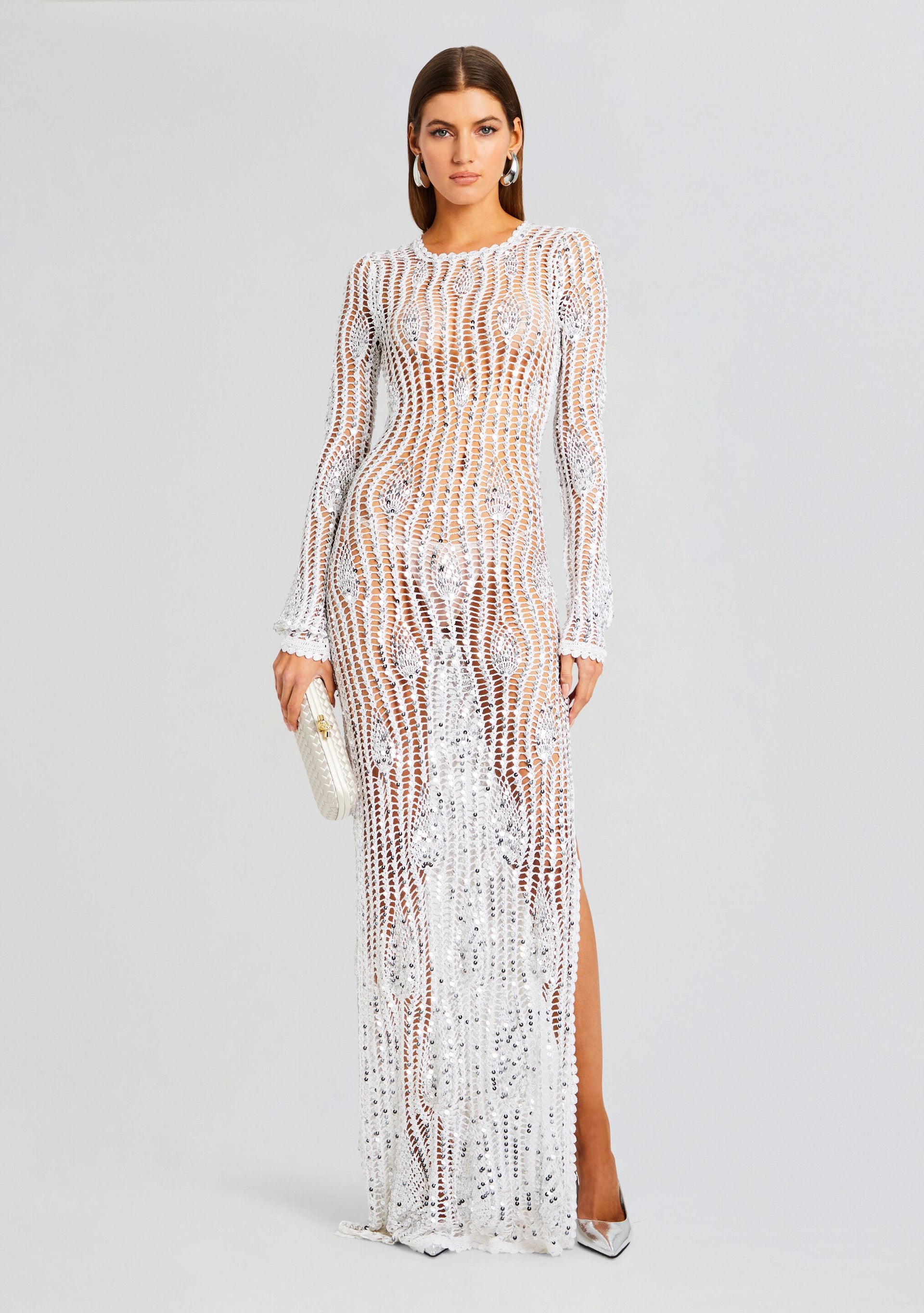 slim fit dress slacks Marie Sequin Crochet Dress – Retrofete