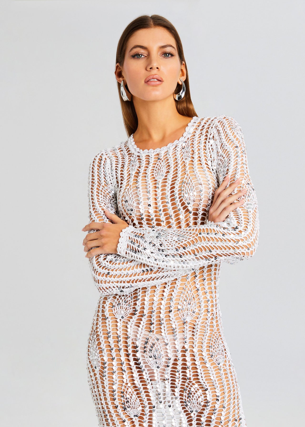 Cherri Sequin Crochet Dress Cherri Sequin Crochet Dress