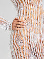 Cherri Sequin Crochet Dress