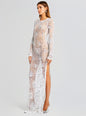 Cherri Sequin Crochet Dress