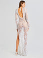 Cherri Sequin Crochet Dress
