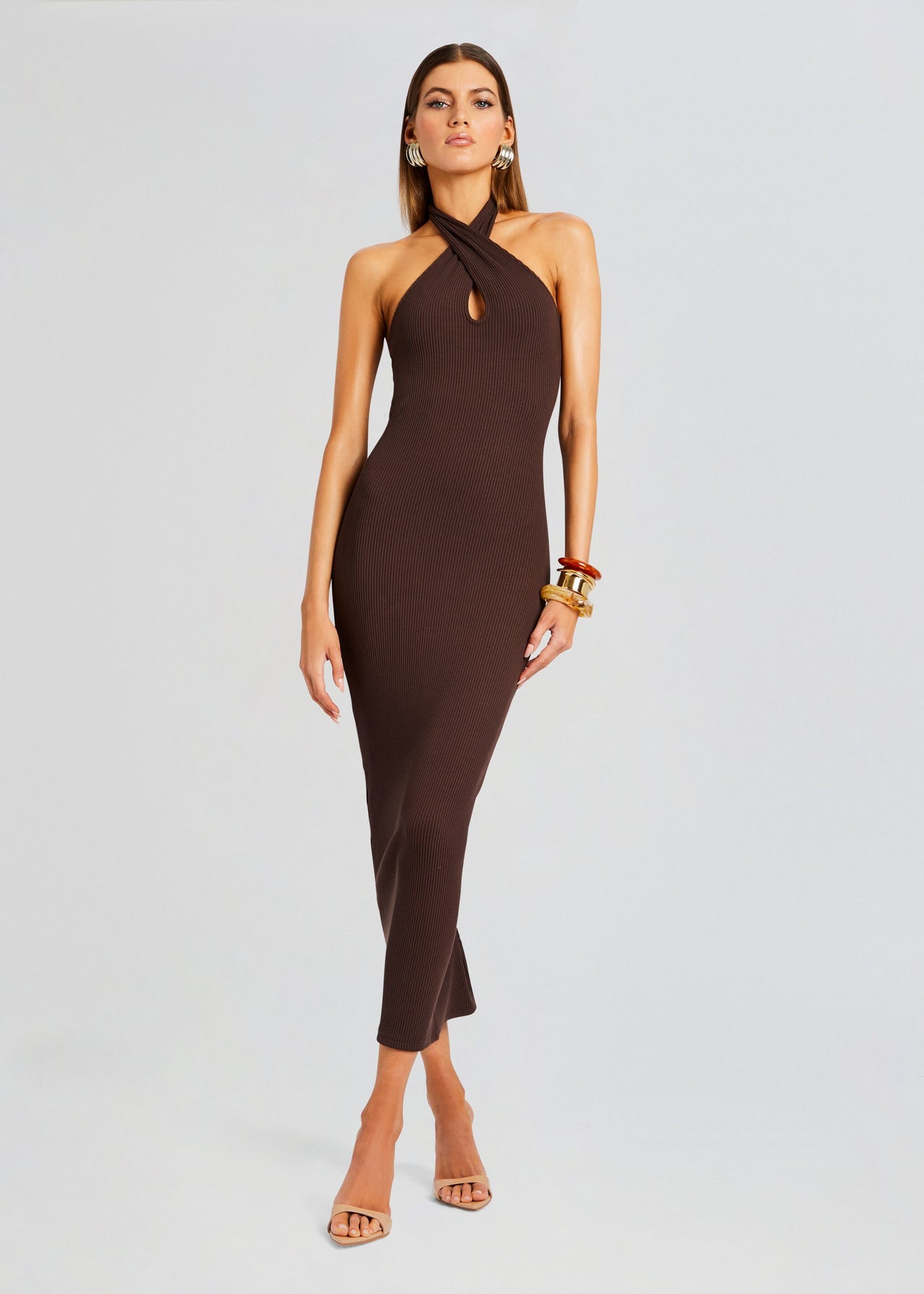 Lozza Halter Neck Maxi Dress Retrofete Lozza Halter Neck Maxi Dress Retrofete