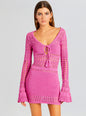 Peony Knit Crochet Dress