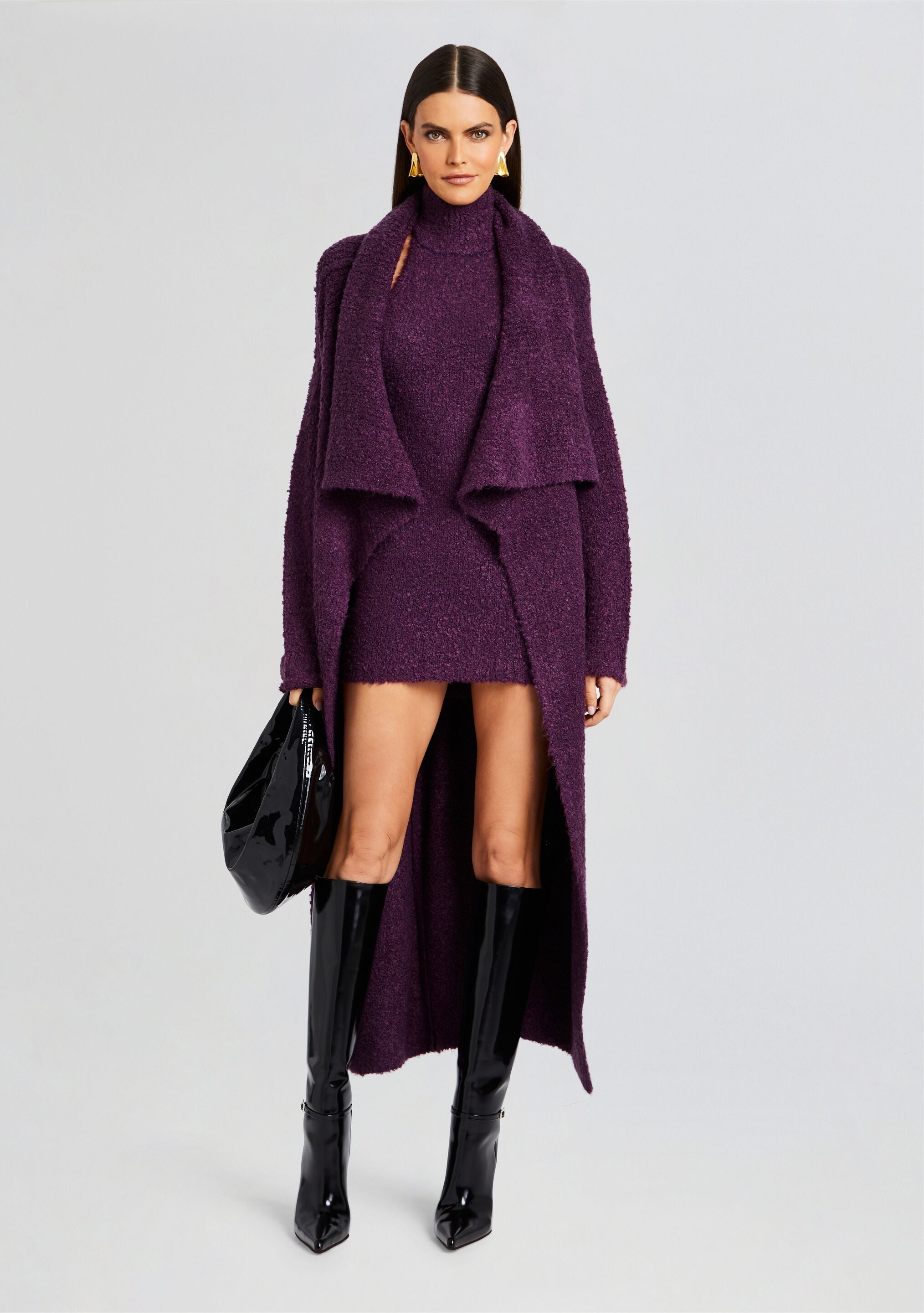 Eggplant cardigan cheap