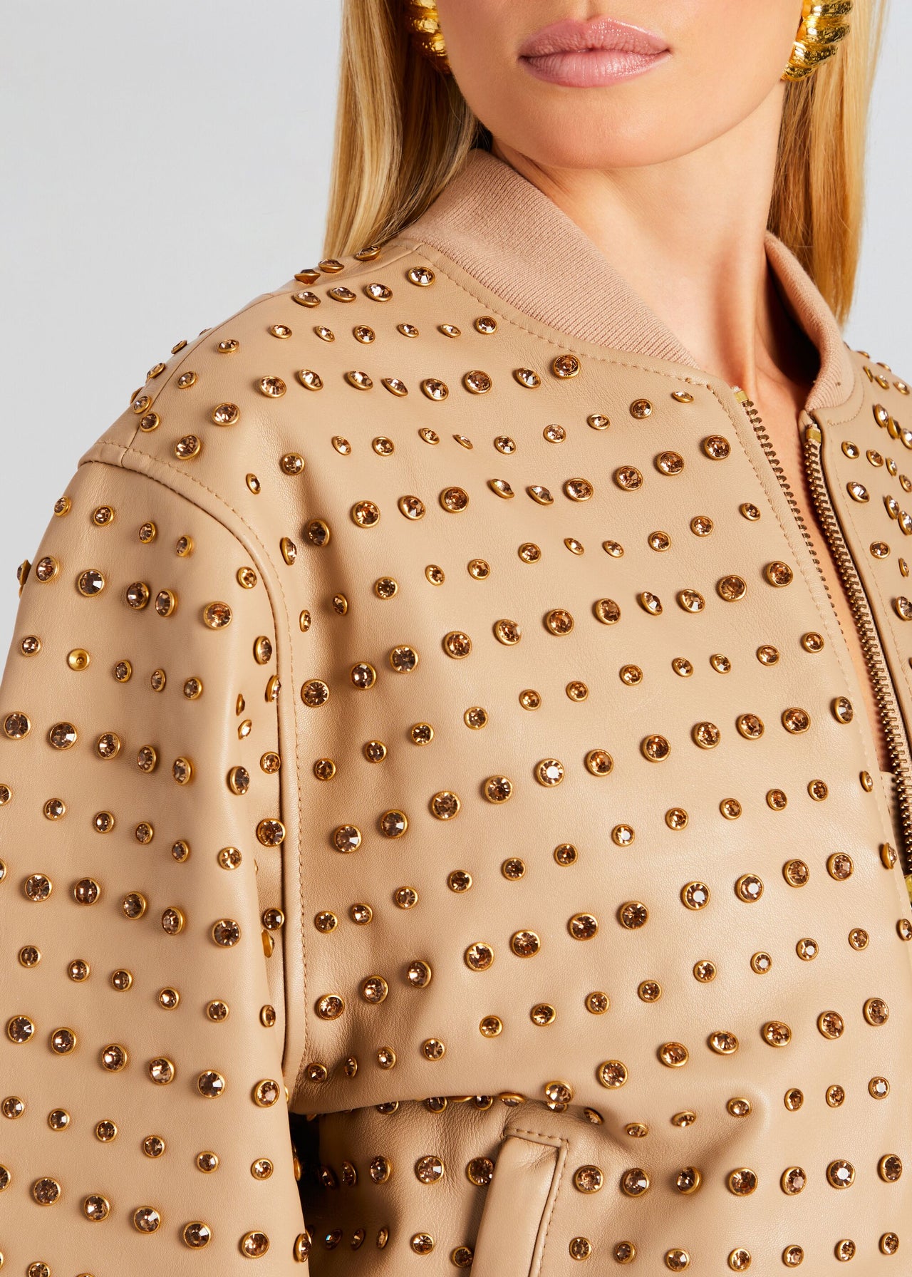 Gianna Embellished Leather Jacket – Retrofete