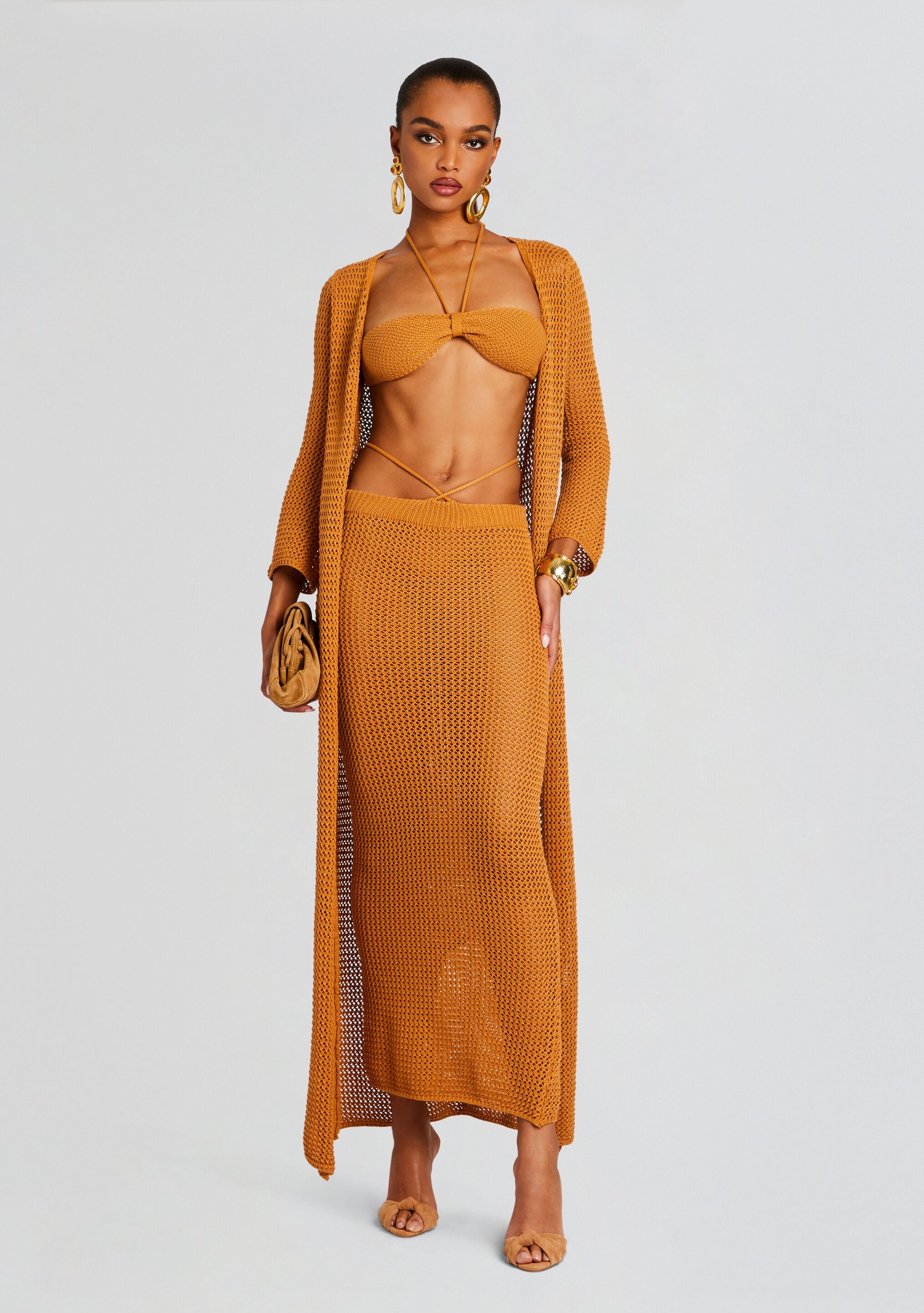 Knit skirt outlet cover up