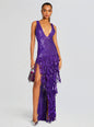 Libra Sequin Fringe Crochet Dress