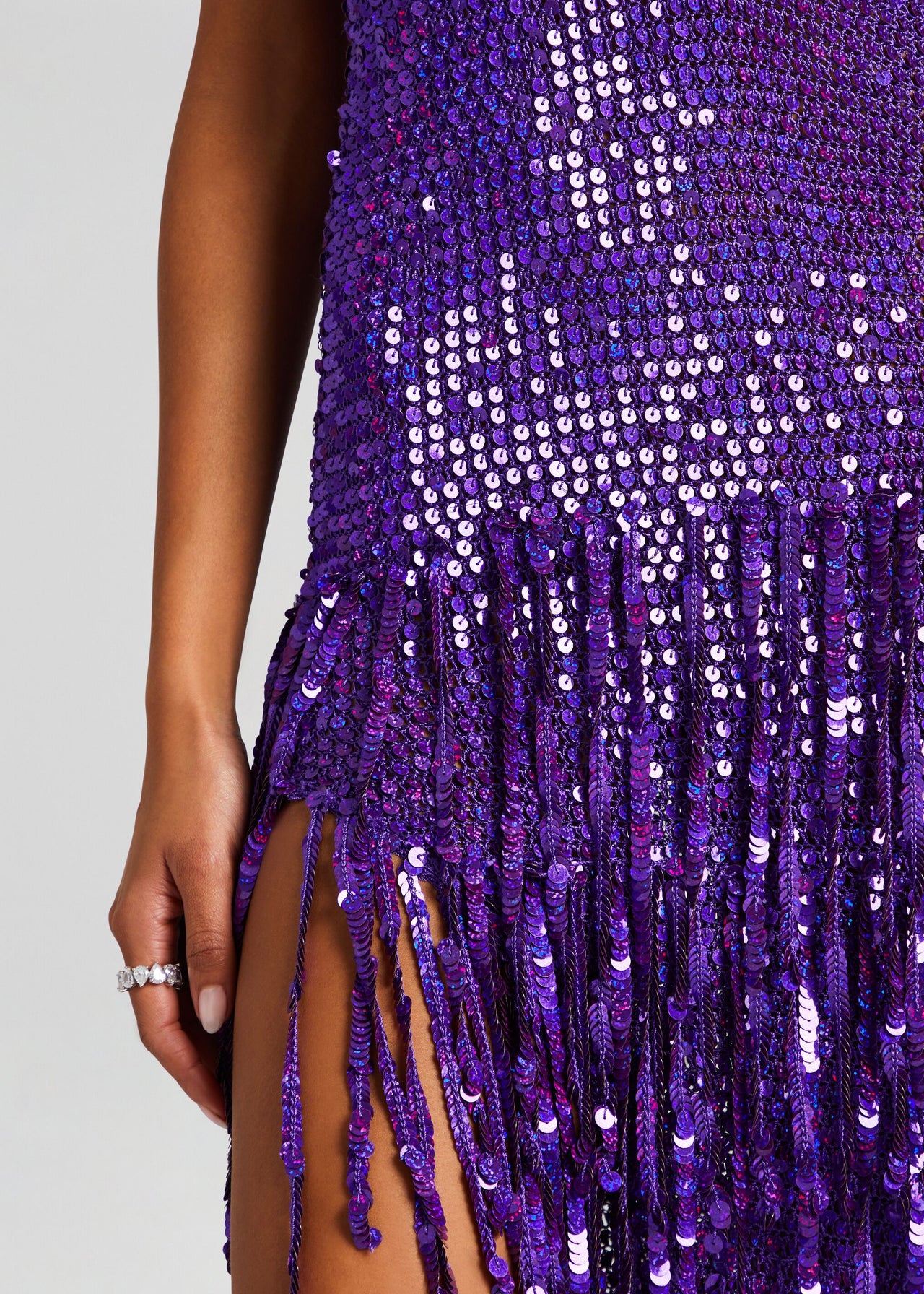 Libra Sequin Fringe Crochet Dress Retrofete Libra Sequin Fringe Crochet Dress Retrofete